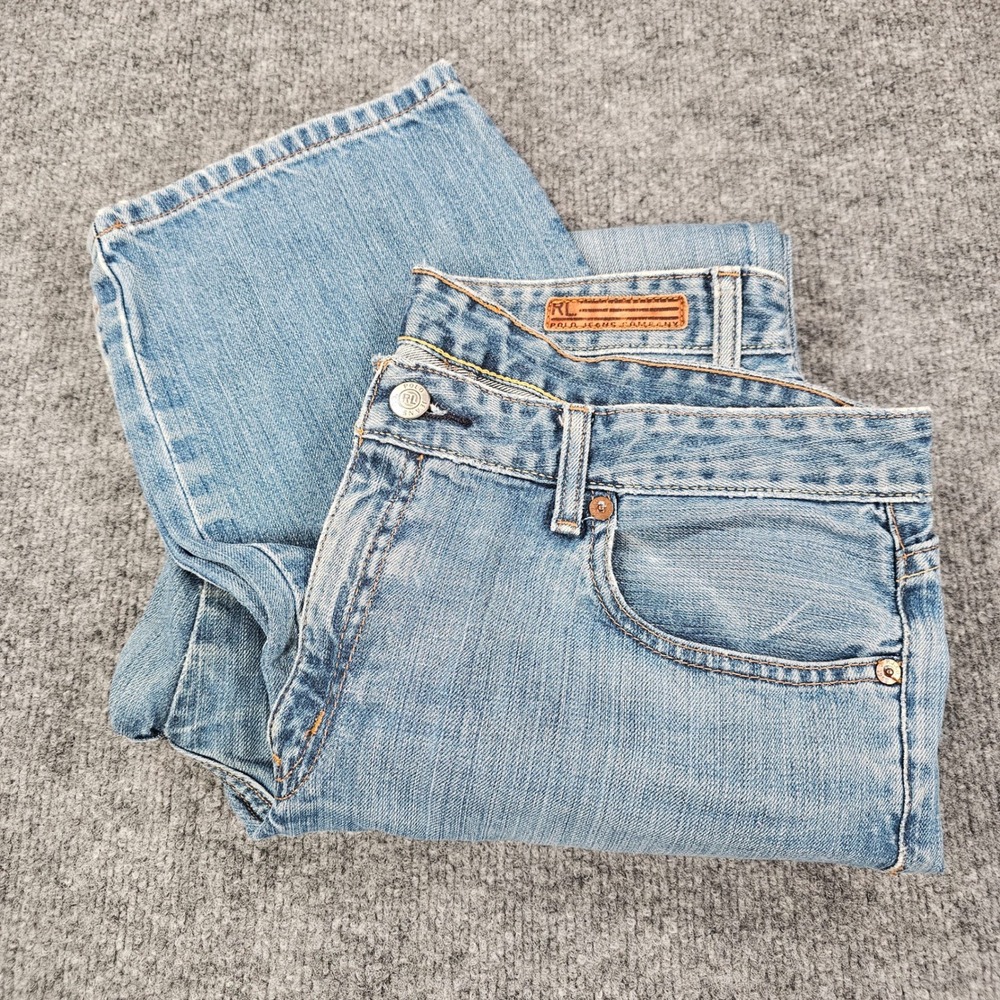 Vtg Polo Jeans Co Ralph Lauren Saturday Jeans 10x32 Blue Straight Leg Cotton